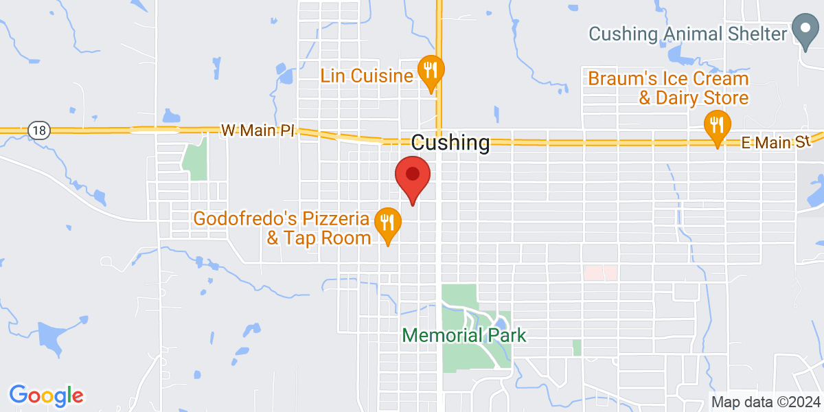 Map of Cushing Public Library